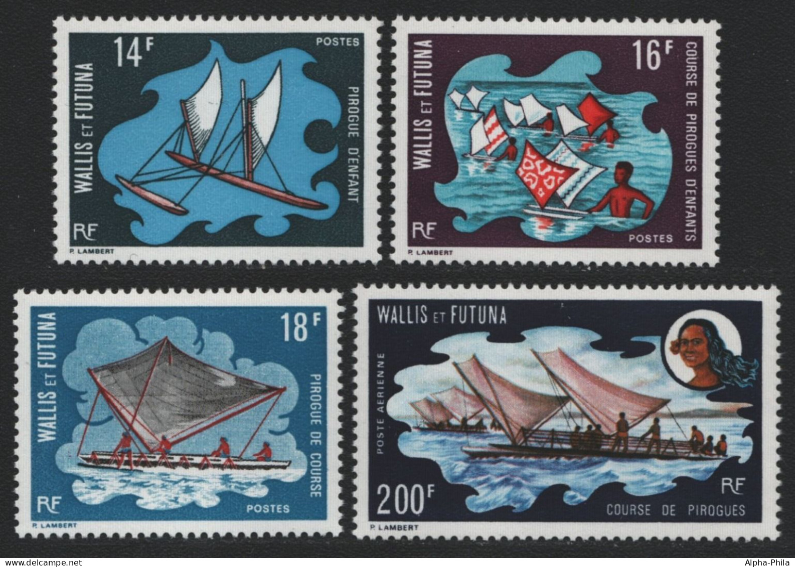 Wallis & Futuna 1972 - Mi-Nr. 238-241 ** - MNH - Pirogen - Nuovi