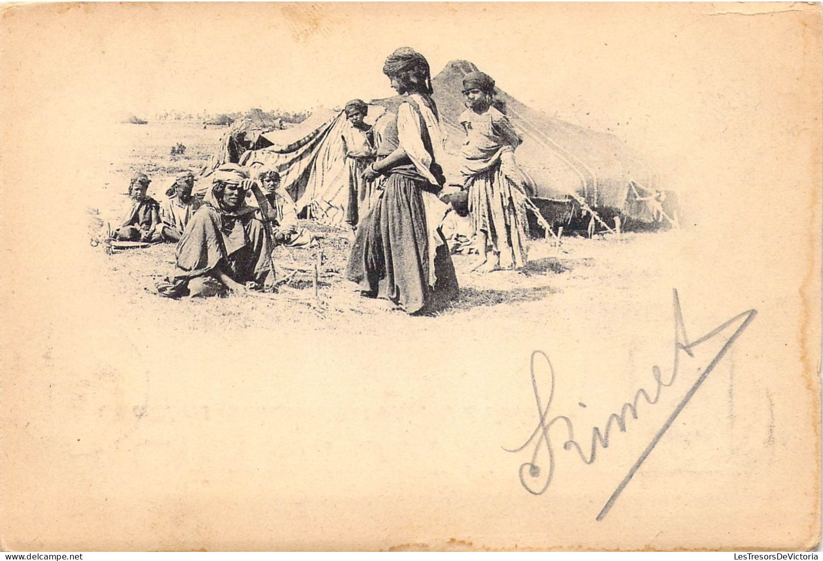 Algérie - Carte Précurseur - Campement - Oblitération Alger 1900 - Animé - Carte Postale Ancienne - Scènes & Types