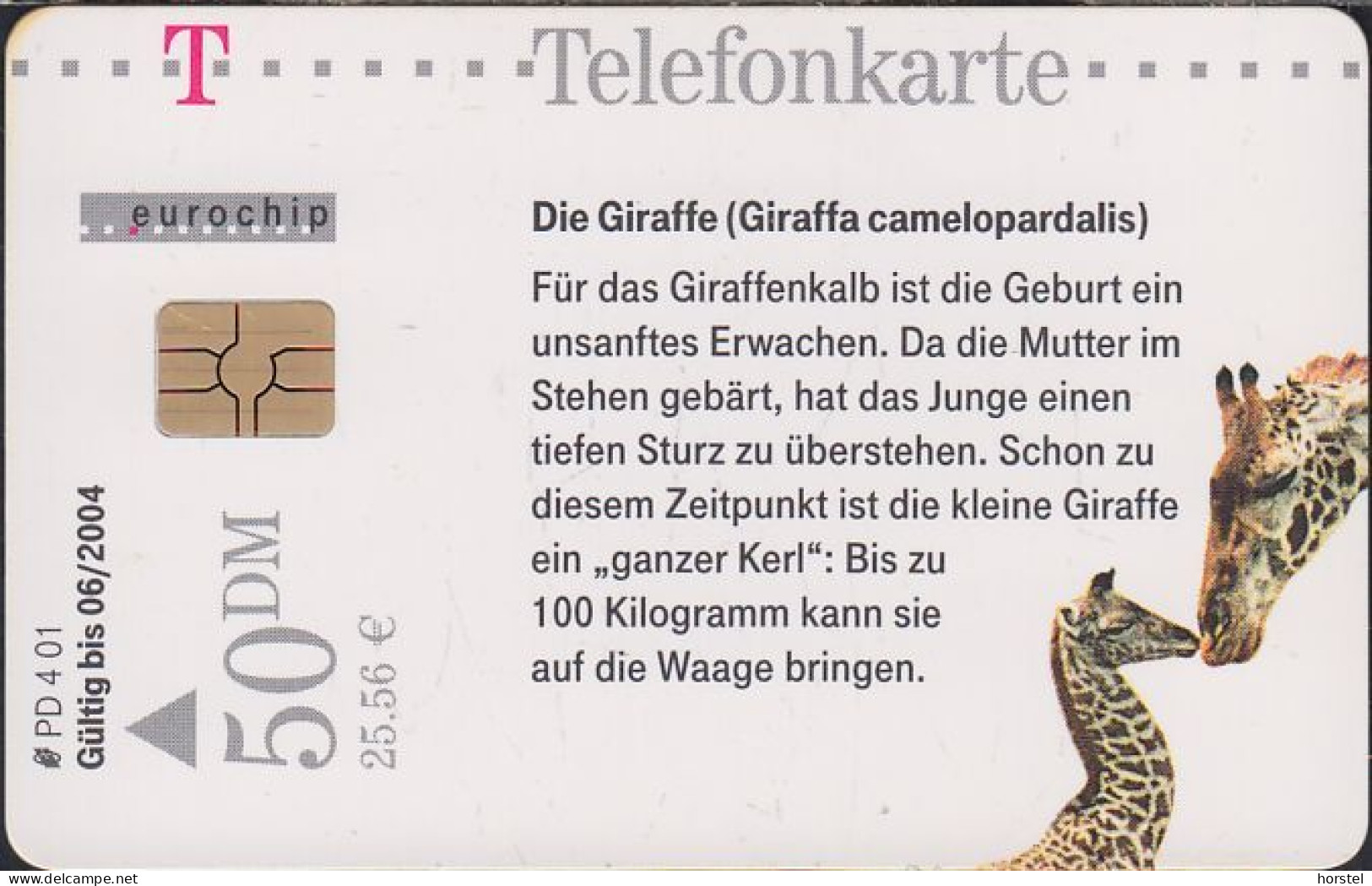 GERMANY PD4/01 - Giraffe Mit Nachwuchs - 50DM - P & PD-Series: Schalterkarten Der Dt. Telekom