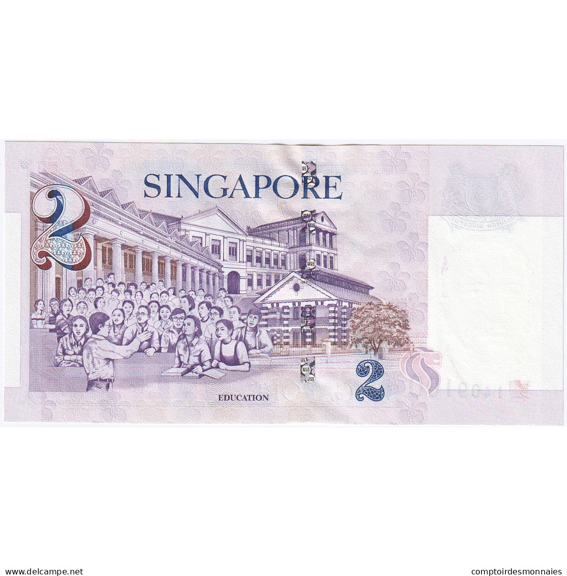 Singapour, 2 Dollars, Undated (1999), KM:38, TTB - Singapore