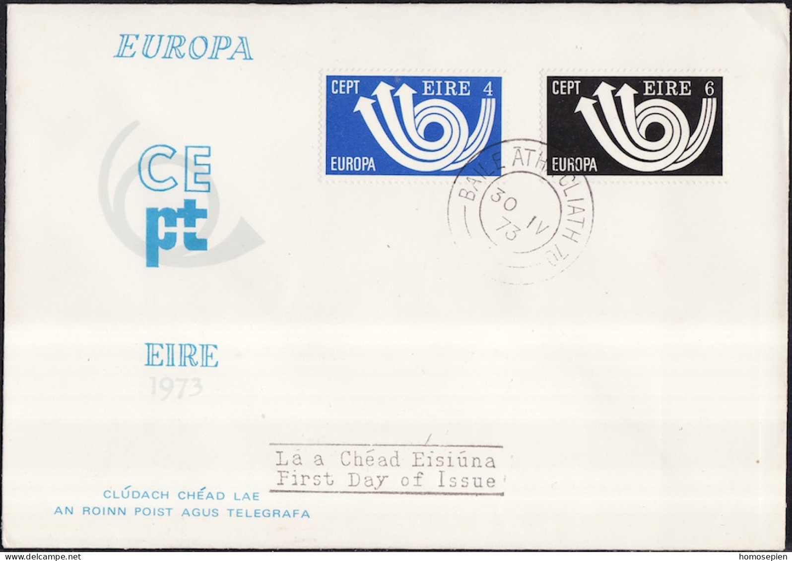 Europa CEPT 1973 Irlande - Ireland - Irland FDC3 Y&T N°291 à 292 - Michel N°289 à 290 - 1973