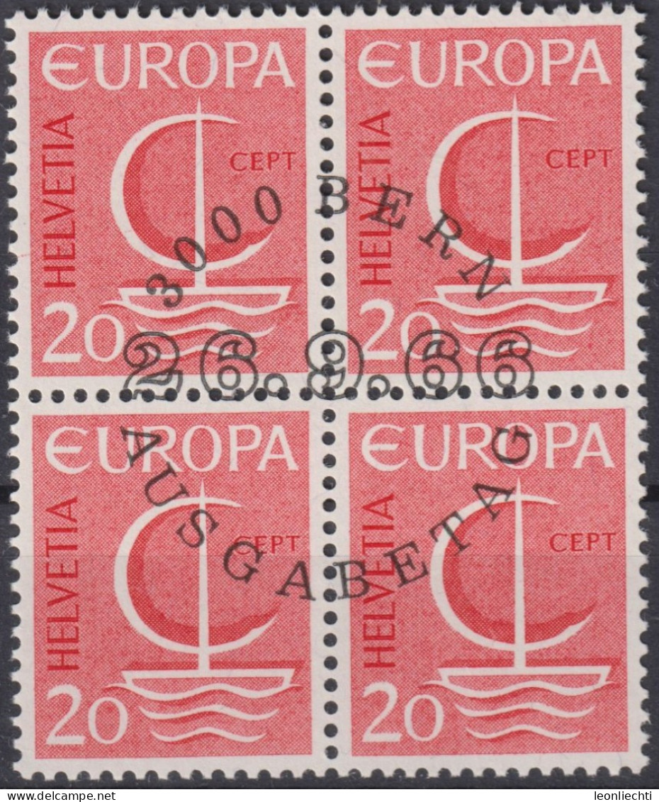 1966 Schweiz ET ° Zum: CH 443, Mi: CH 843, EUROPA, Stilisiertes Boot - 1966