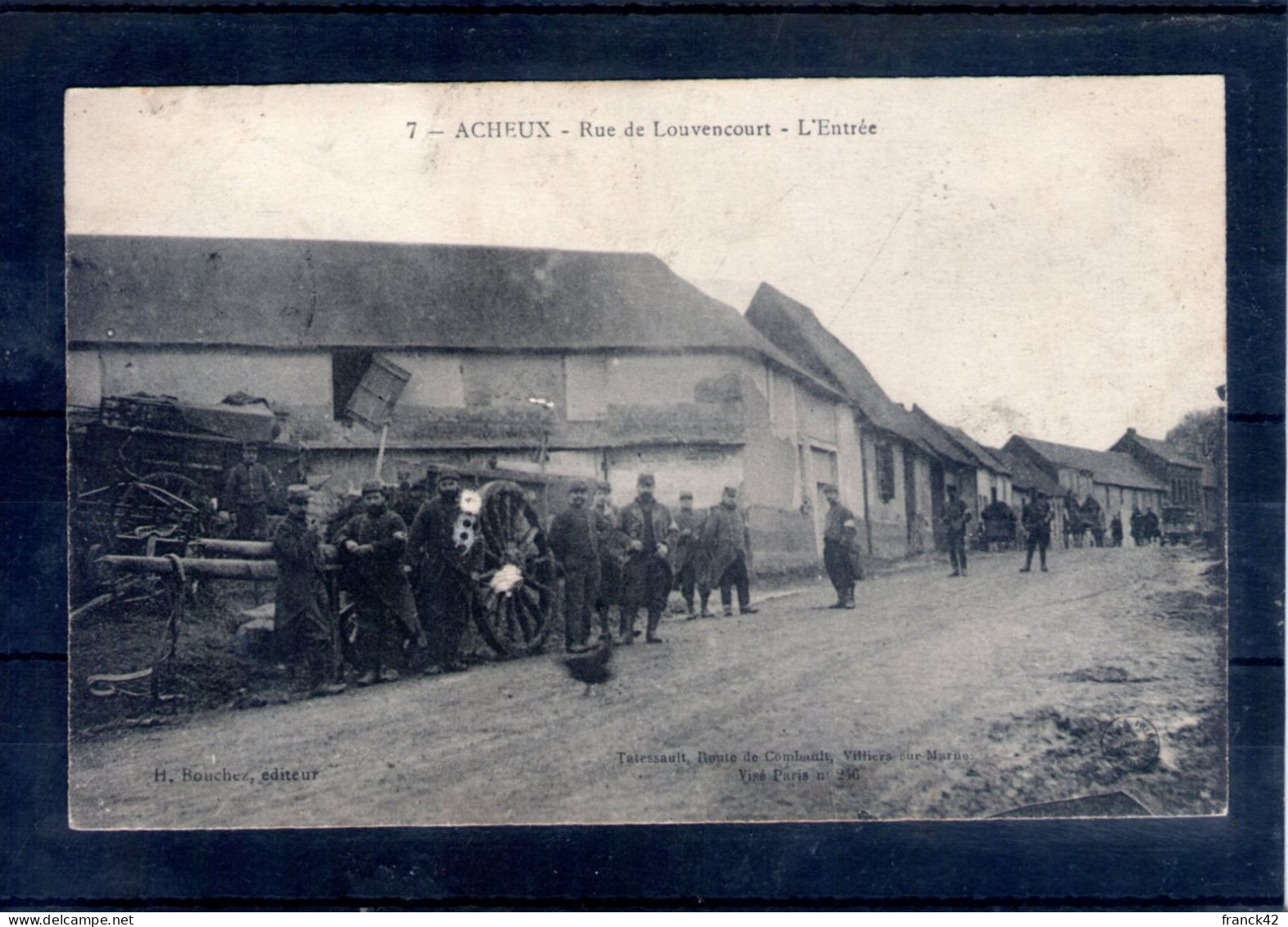 80. Acheux. Rue De Louvencourt. L'entrée - Acheux En Amienois