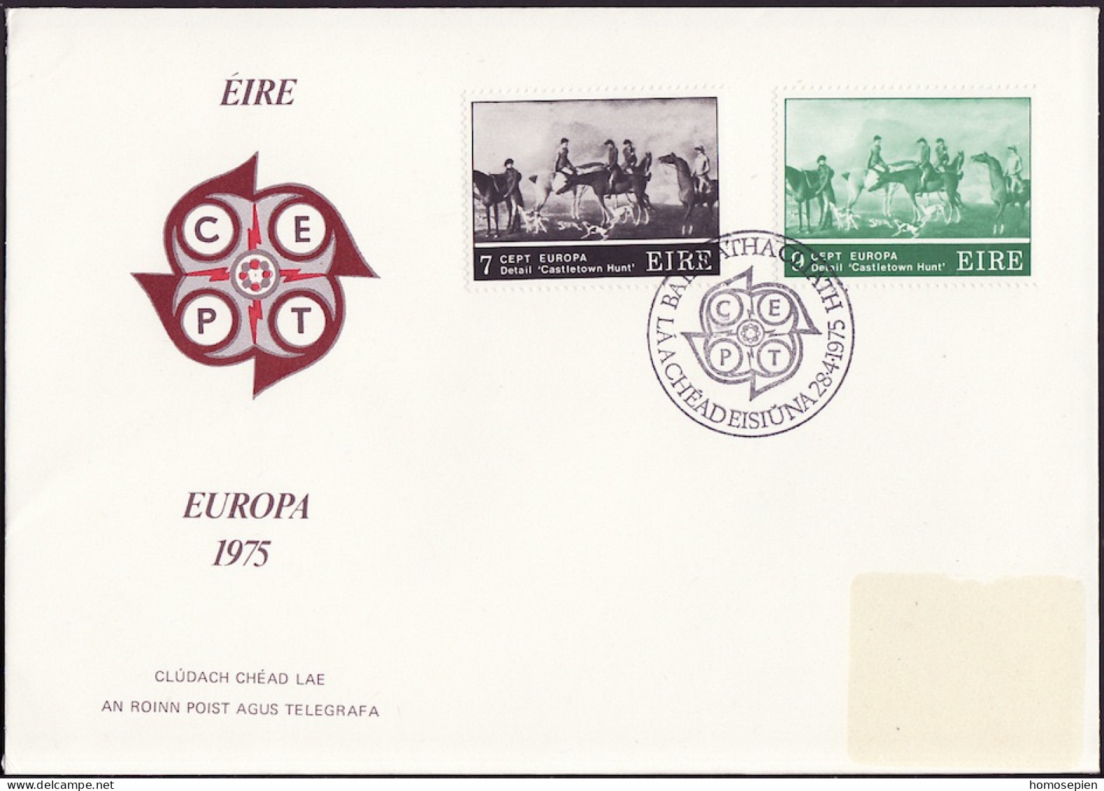 Irlande - Ireland - Irland FDC1 1975 Y&T N°317 à 318 - Michel N°315 à 316 - EUROPA - FDC