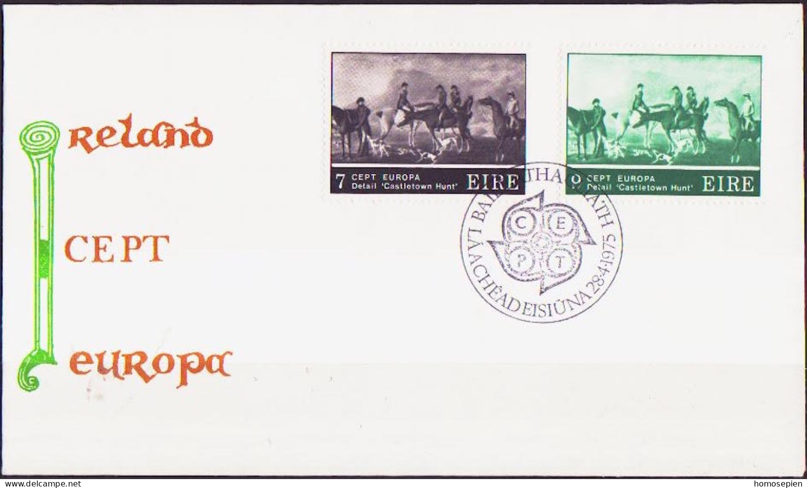 Irlande - Ireland - Irland FDC2 1975 Y&T N°317 à 318 - Michel N°315 à 316 - EUROPA - FDC