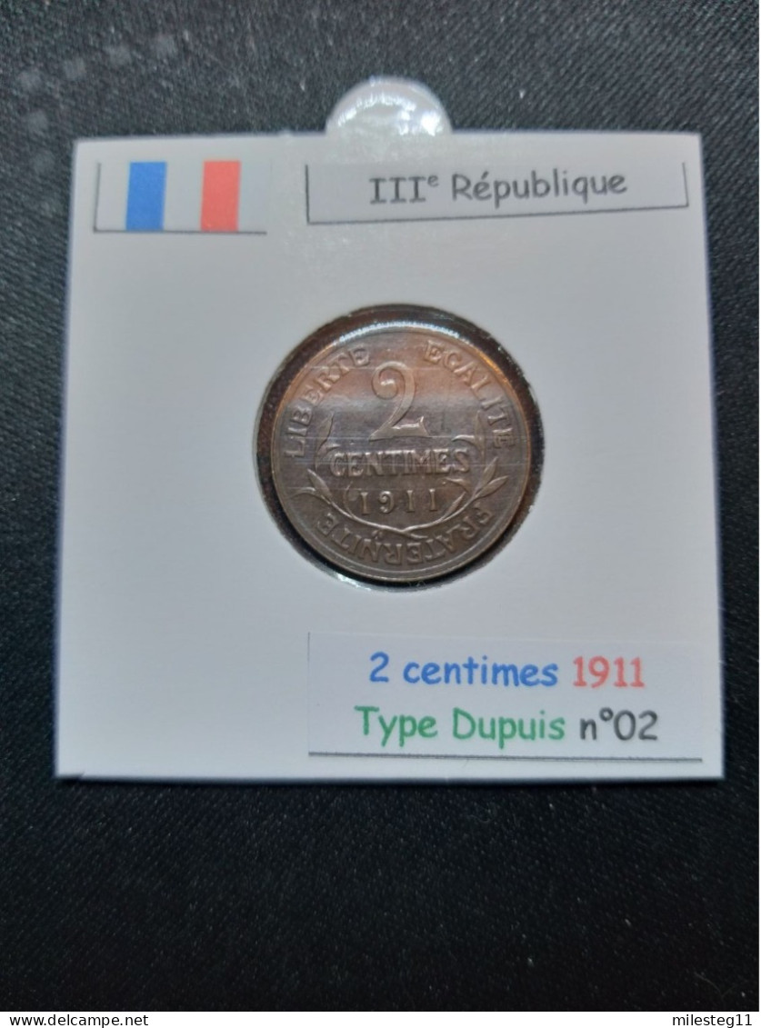 France 1911 2 Centimes Type Dupuis (réf Gadoury N°107) - 2 Centimes