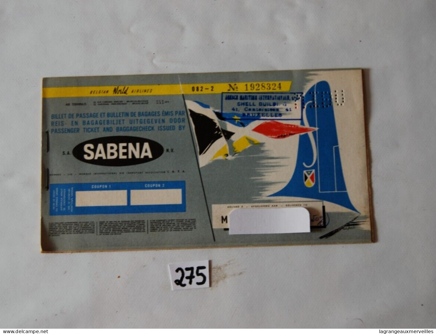 C275 Ancien Billet De Voyage - SABENA BELGIAN AIRLINES - GEVAERT - PUB - Rare Book - World