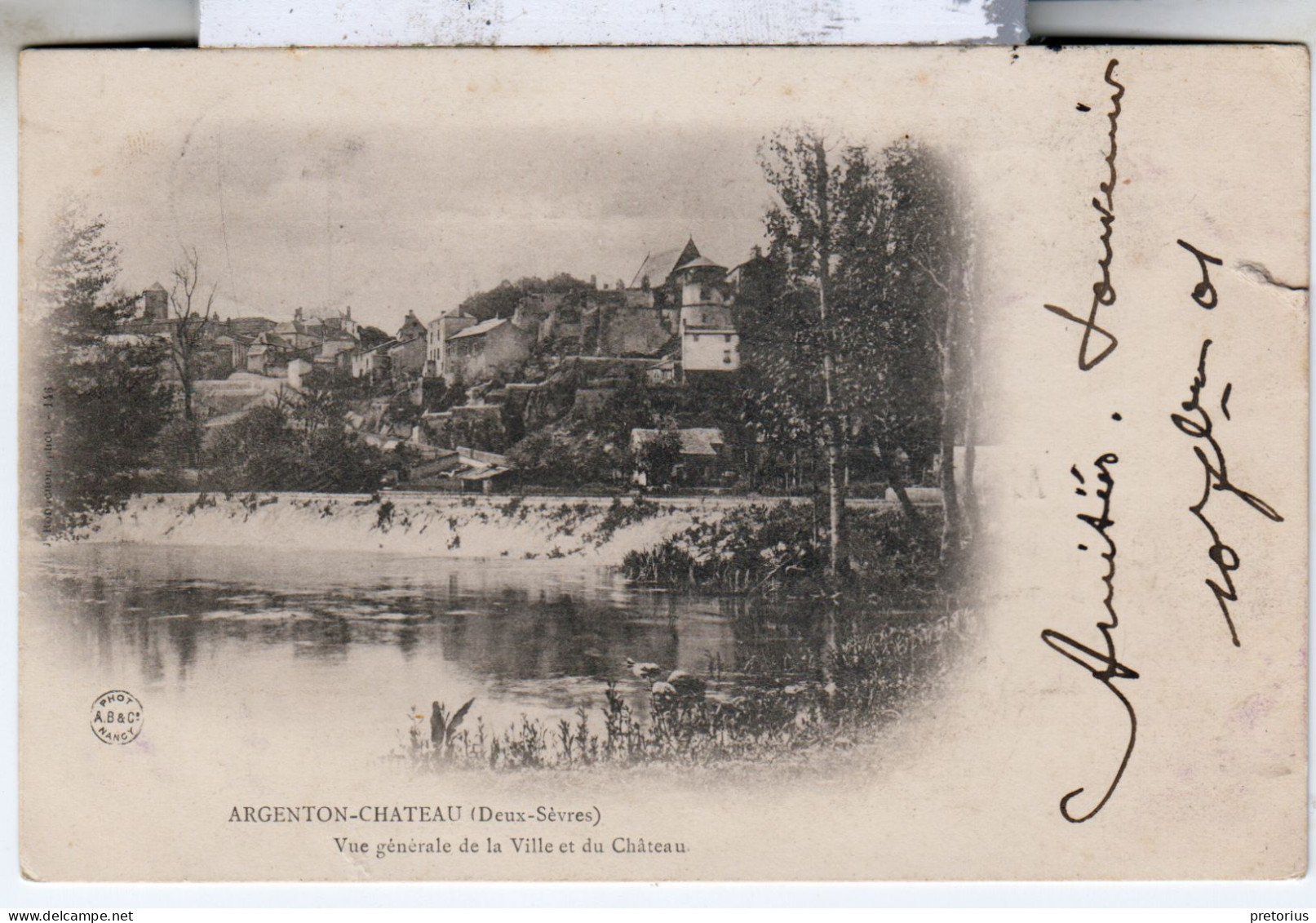 DEPT 79 / ARGENTON CHATEAU - LA VILLE ET LE CHATEAU - 1901 - Argenton Chateau