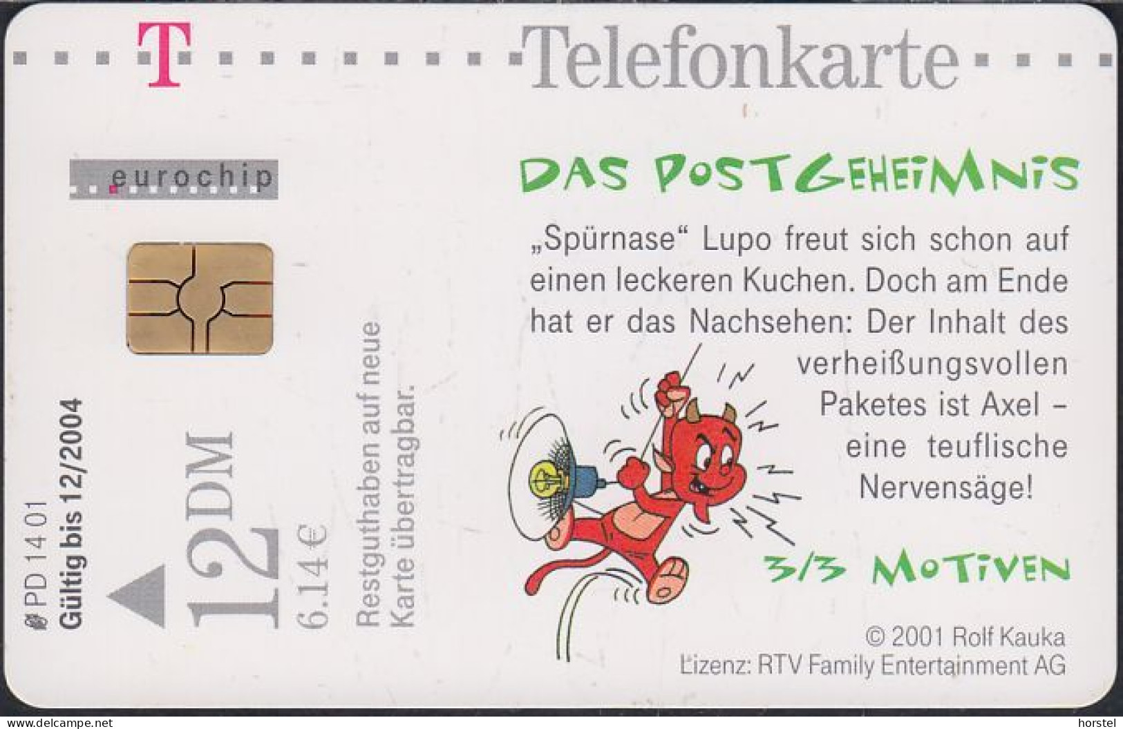 GERMANY PD14/01 Fix & Foxi - Comic - Das Postgeheimnis - Motiv 3 - P & PD-Series: Schalterkarten Der Dt. Telekom