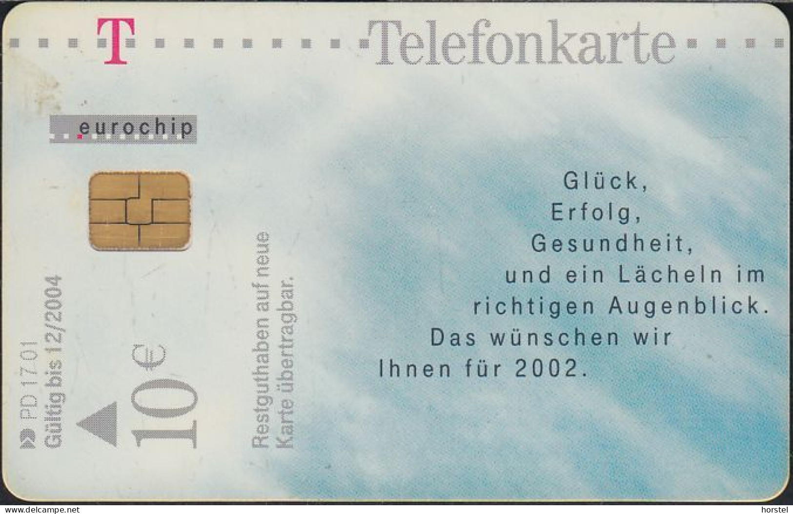 GERMANY PD17/01 - Kalender 2002 - 10€ - P & PD-Series: Schalterkarten Der Dt. Telekom