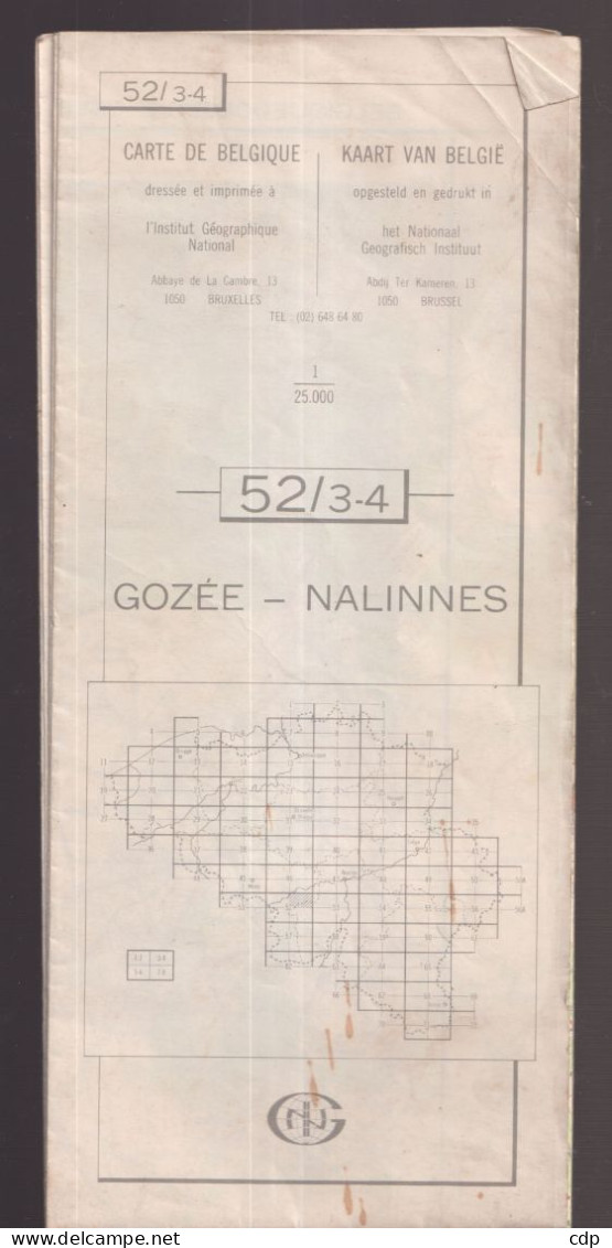 Carte Topographique   Gozée - Nalinnes - Topographische Karten