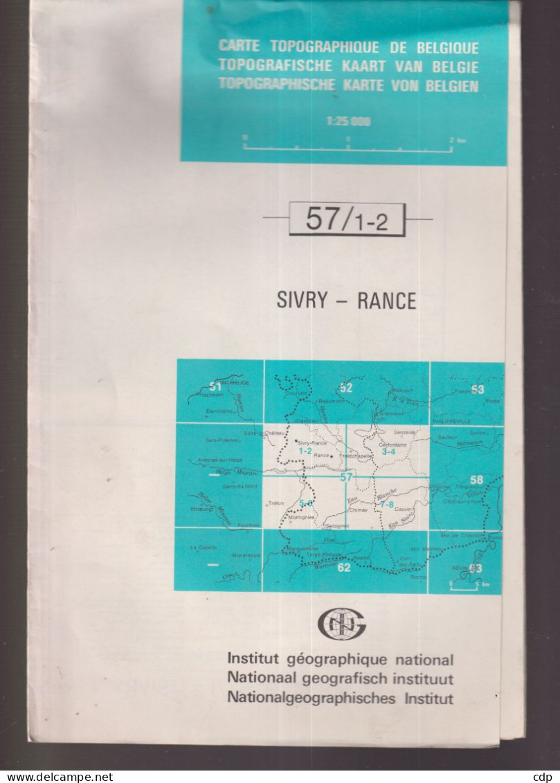 Carte Topographique   Sivry - Rance - Cartes Topographiques