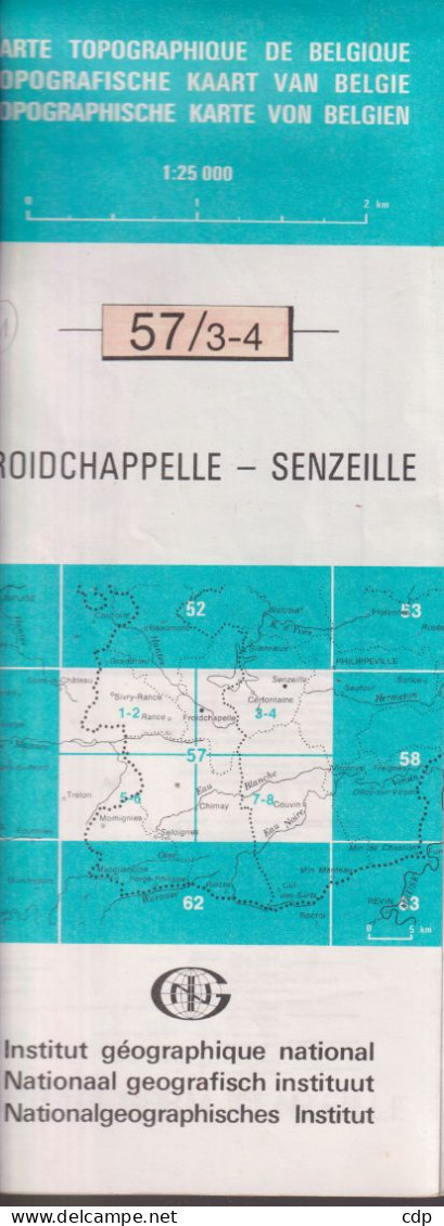 Carte Topographique   Froidchapelle - Senzeille - Cartes Topographiques