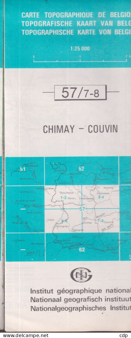 Carte Topographique  Chimay - Couvin - Cartes Topographiques