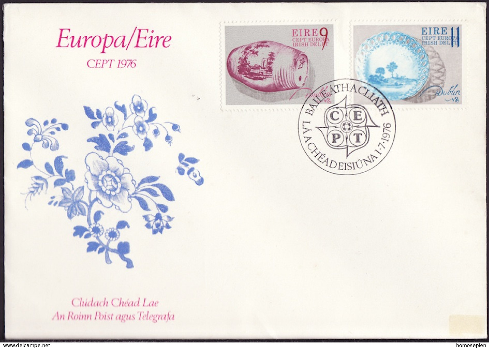 Europa CEPT 1976 Irlande - Ireland - Irland FDC2 Y&T N°346 à 347 - Michel N°344 à 345 - 1976