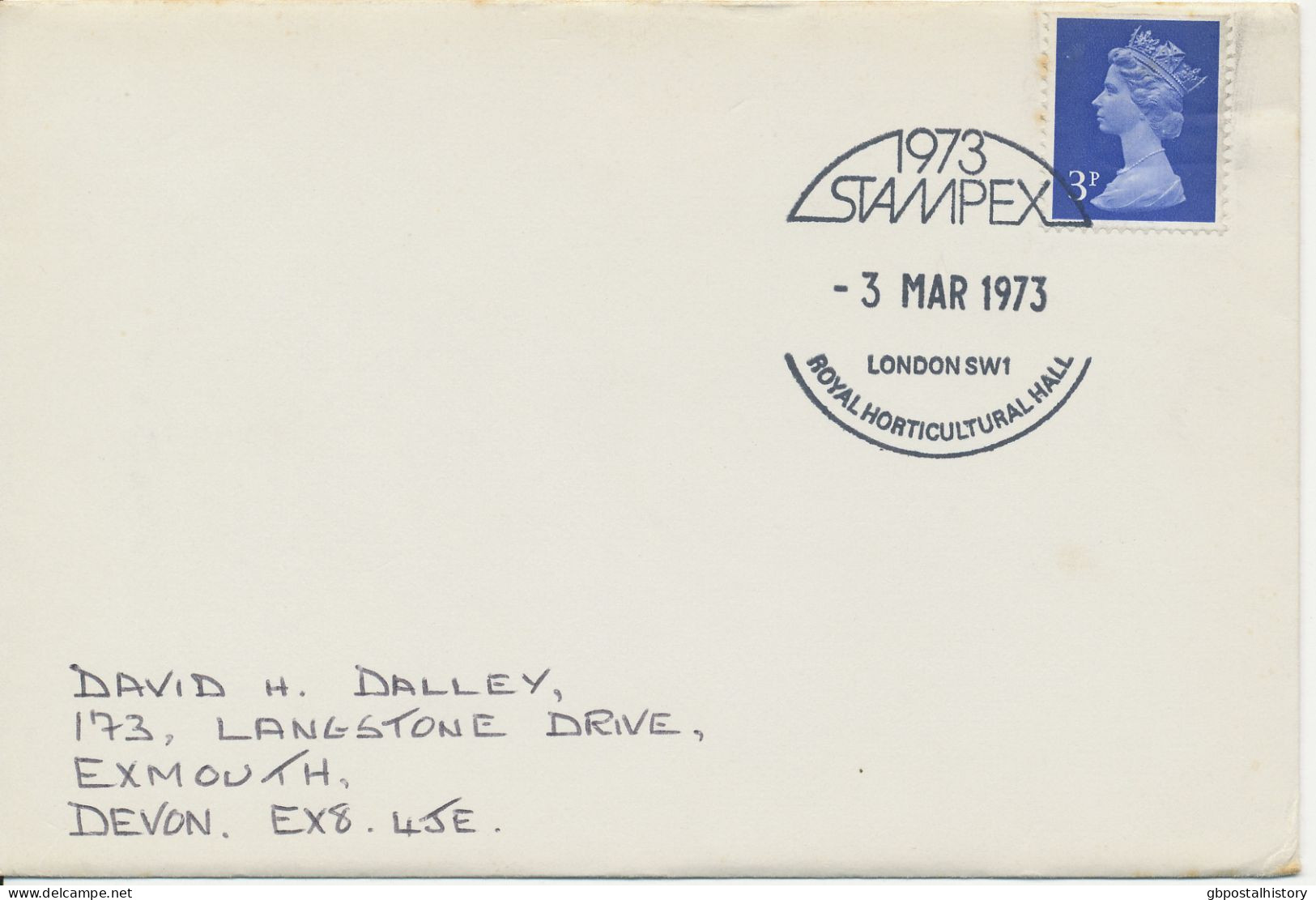 GB SPECIAL EVENT POSTMARKS 1973 1973 STAMPEX LONDON SW1 ROYAL HORTICULTURAL HALL (condition See Scan) - Covers & Documents