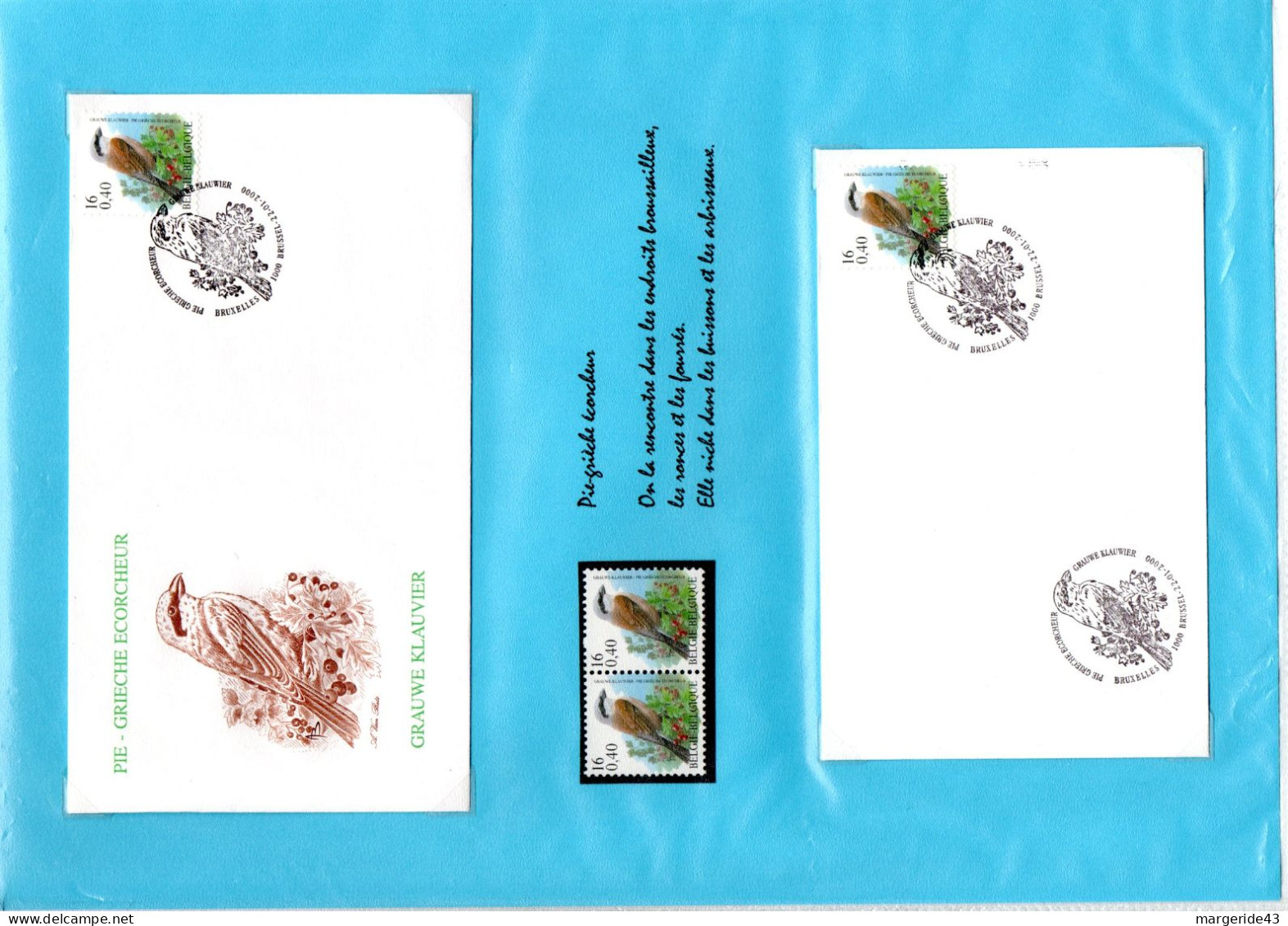 BELGIQUE 2000 PIE GRIECHE - Piciformes (pájaros Carpinteros)