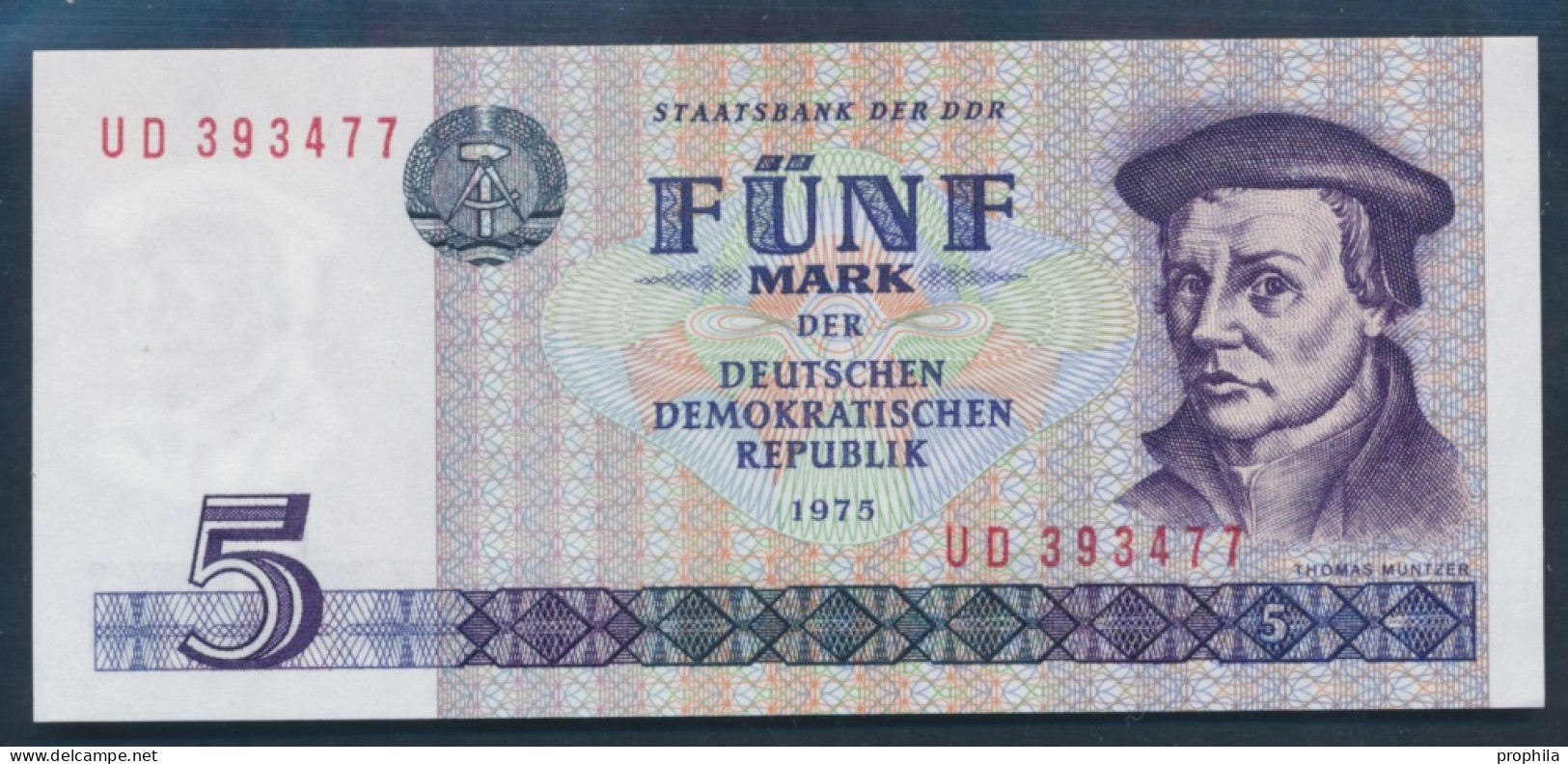 DDR Rosenbg: 361c, Kontrollnummer 6stellig , Computersatz Ab 1987 In Umlauf Bankfrisch 1975 5 Mark (10288449 - 5 Mark