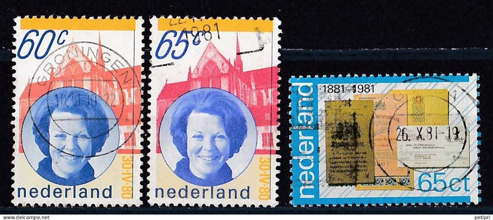 Pays Bas - 1980 - 1989  ( Béatrix )   Y&T  N °  1131   1145  1152  Oblitéré Gronngen - Gebruikt