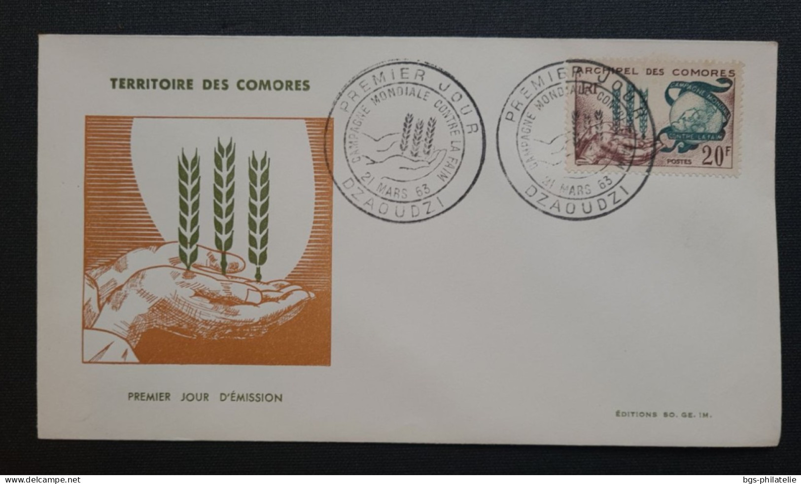 Comores Timbre Numéro 26 Sur Enveloppe. - Lettres & Documents