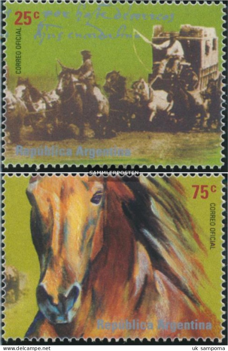 Argentina 2605-2606 (complete Issue) Unmounted Mint / Never Hinged 2000 Stagecoach, Horse - Neufs