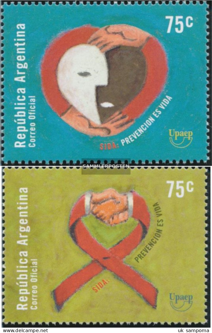 Argentina 2578-2579 (complete Issue) Unmounted Mint / Never Hinged 2000 Aids - Ungebraucht