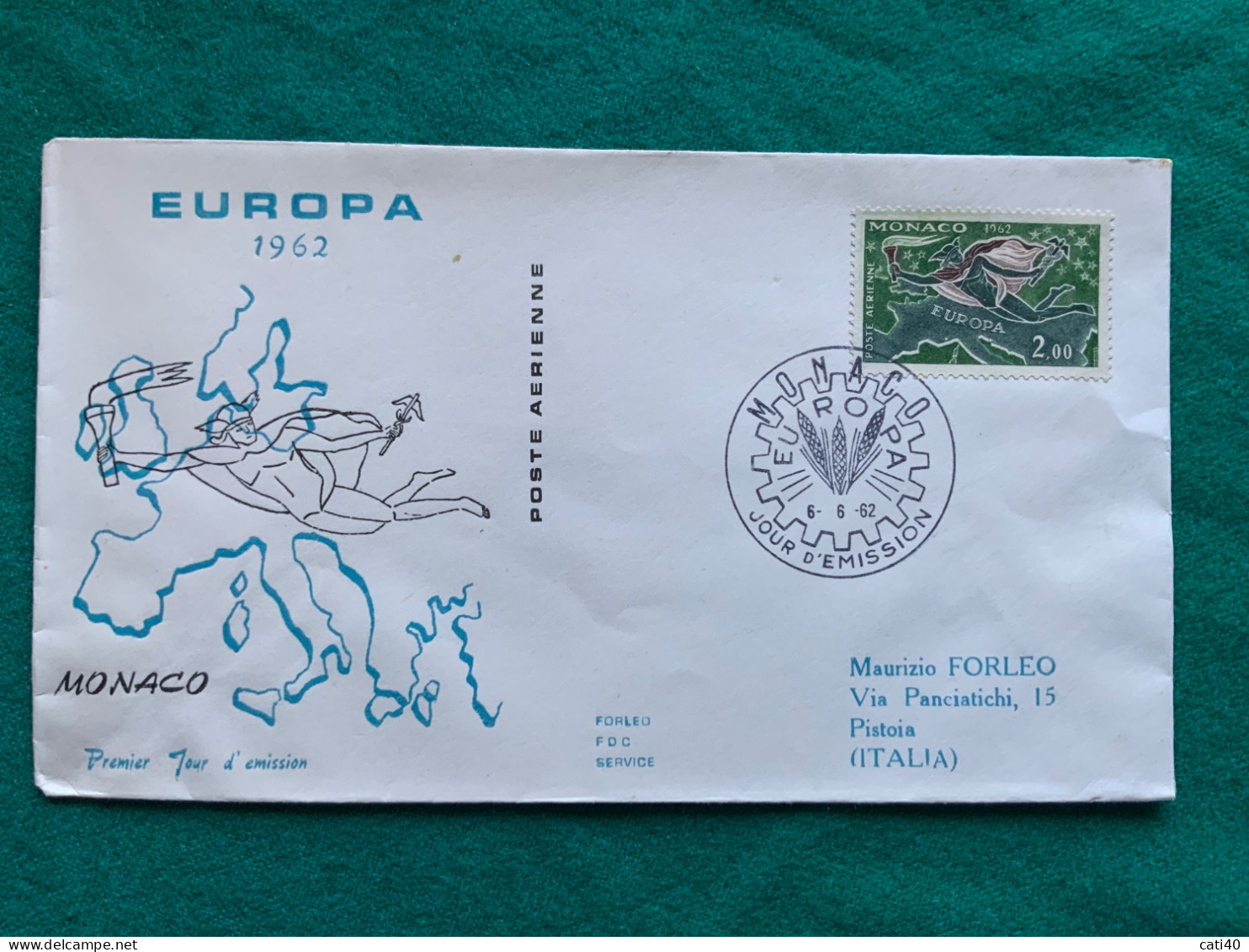 MONACO - EUROPA 1962 - FDC - Lettres & Documents