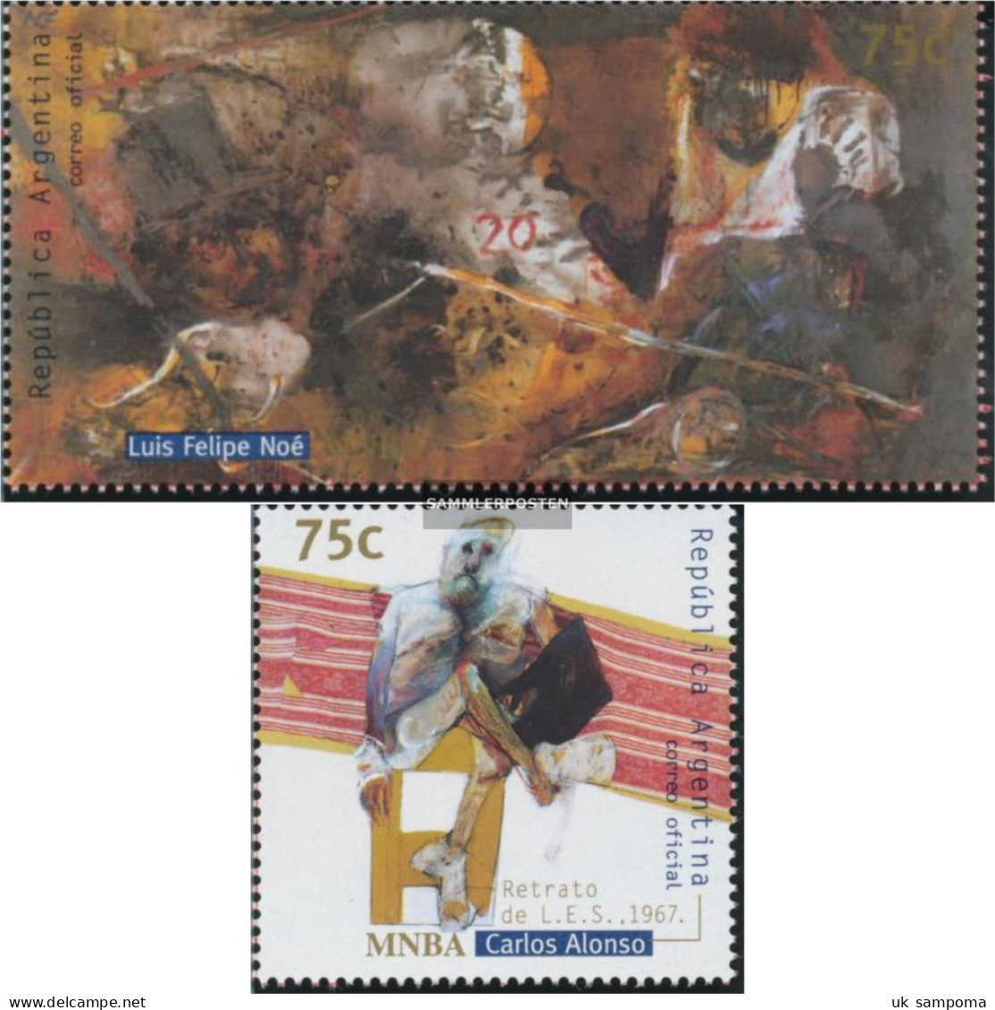 Argentina 2478-2479 (complete Issue) Unmounted Mint / Never Hinged 1999 Paintings Out National Museum - Ungebraucht