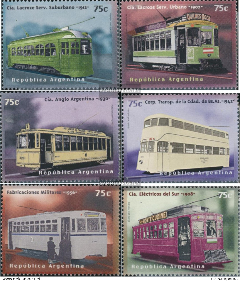 Argentina 2356-2361 (complete Issue) Unmounted Mint / Never Hinged 1997 Electrical Tram - Neufs