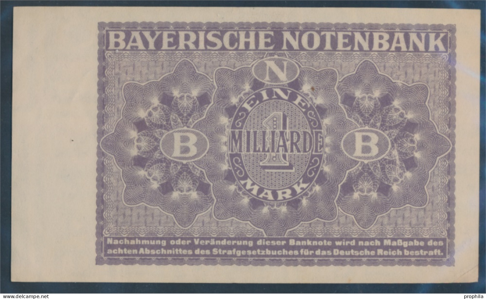 Bayern Rosenbg: BAY17 Länderbanknote Bayern Gebraucht (III) 1923 1 Mrd. Mark (10288405 - 1 Mrd. Mark