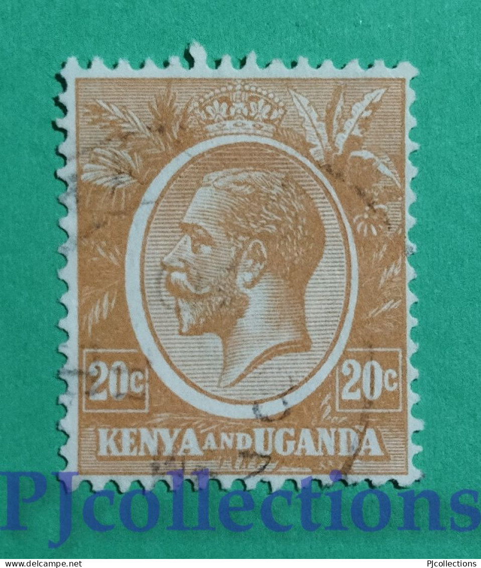 S792 - KENYA AND UGANDA 1922 KING GEORGE V USATO - USED - Kenya & Oeganda