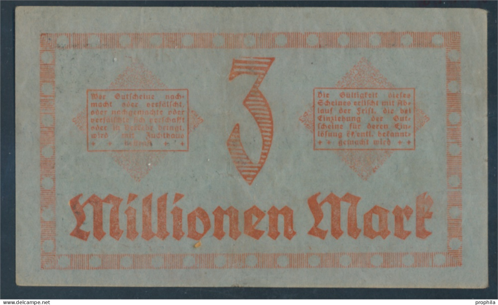 Dresden Pick-Nr: S1175 Inflationsgeld Der Deutschen Reichsbahn Dresden Gebraucht (III) 1923 3 Millionen Mark (10288424 - Other & Unclassified