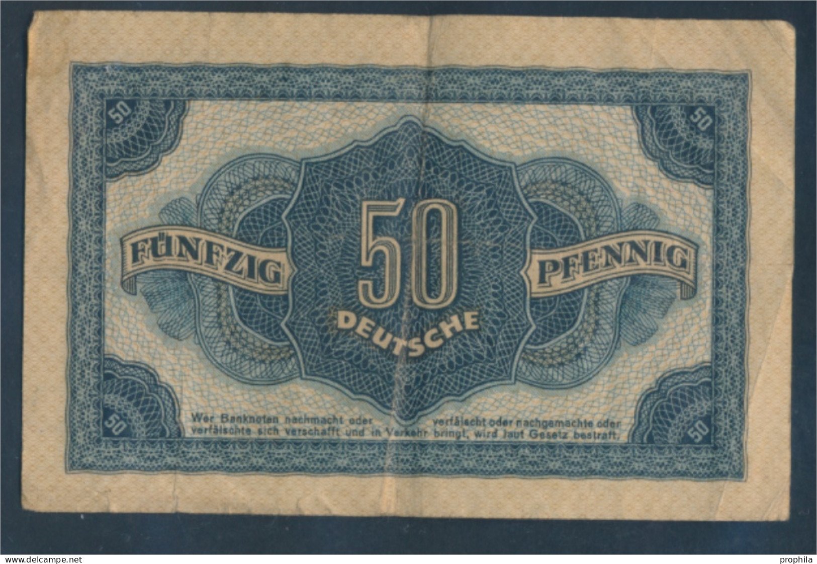 DDR Rosenbg: 339b, KN 6stellig, Davor Zwei Buchstaben Gebraucht (III) 1948 50 Deutsche Pfennig (10288364 - 50 Deutsche Pfennig