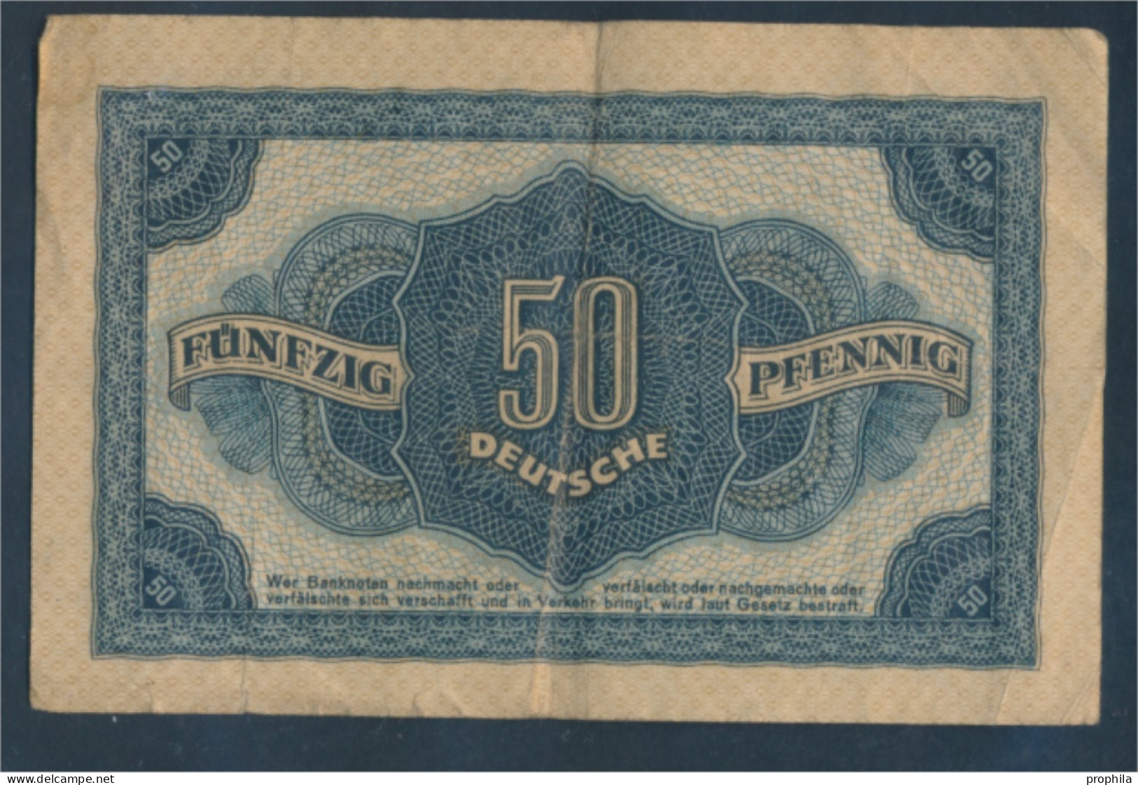 DDR Rosenbg: 339b, KN 6stellig, Davor Zwei Buchstaben Gebraucht (III) 1948 50 Deutsche Pfennig (10288364 - 50  Deutsche Pfennig