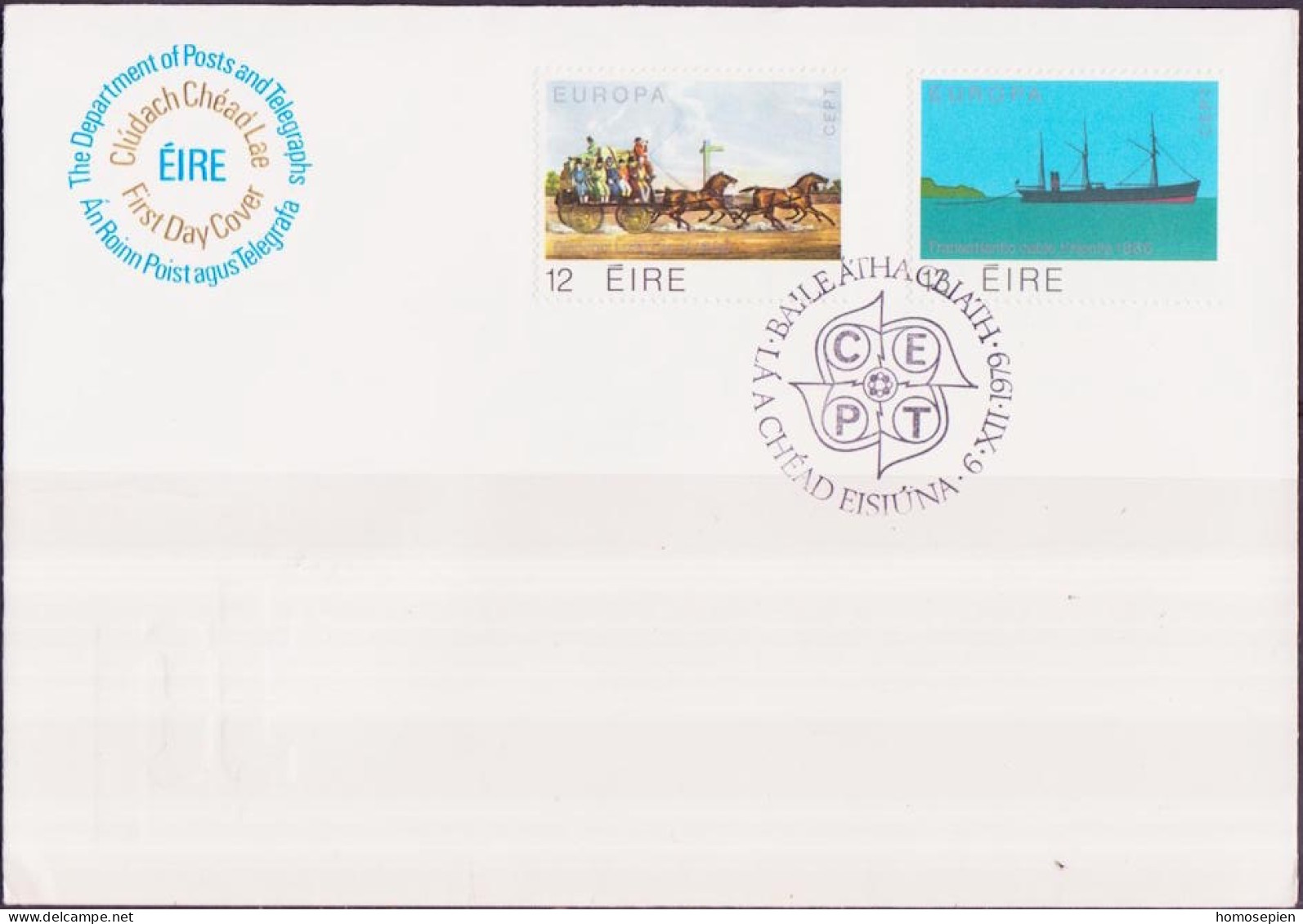 Irlande - Ireland - Irland FDC1 1979 Y&T N°415 à 416 - Michel N°412 à 413 - EUROPA - FDC