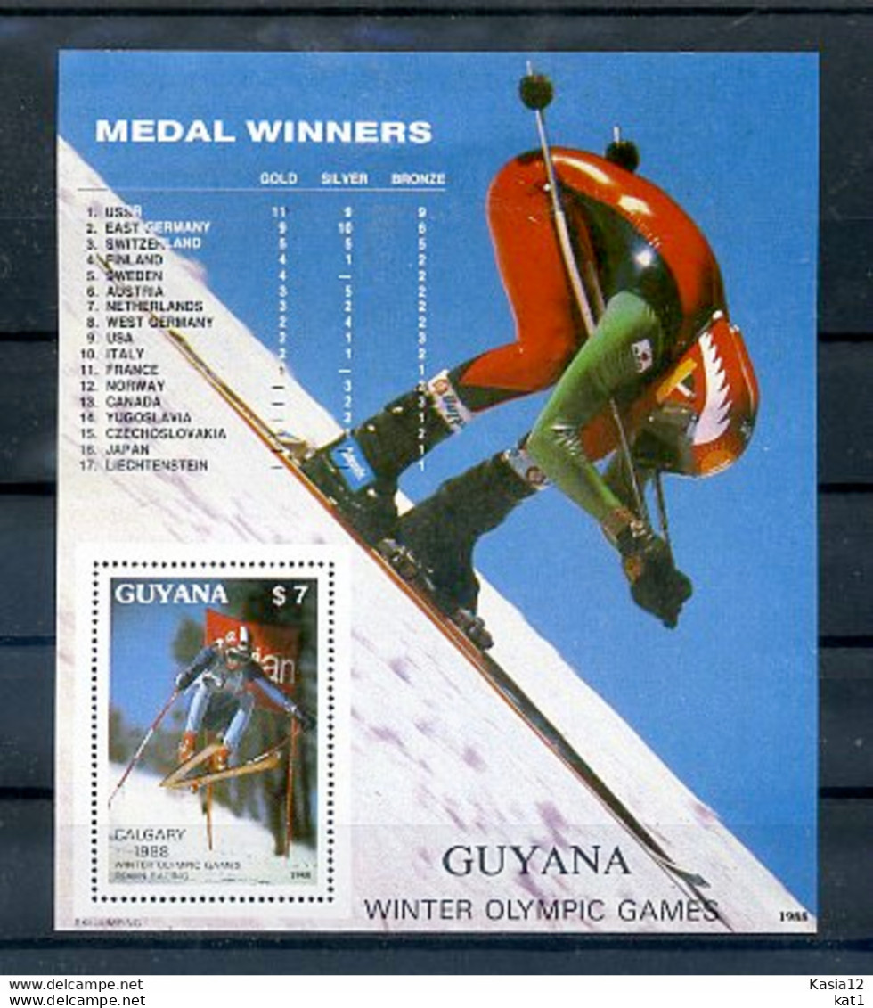 A17696)Olympia 88: Guyana Bl 25** - Hiver 1988: Calgary