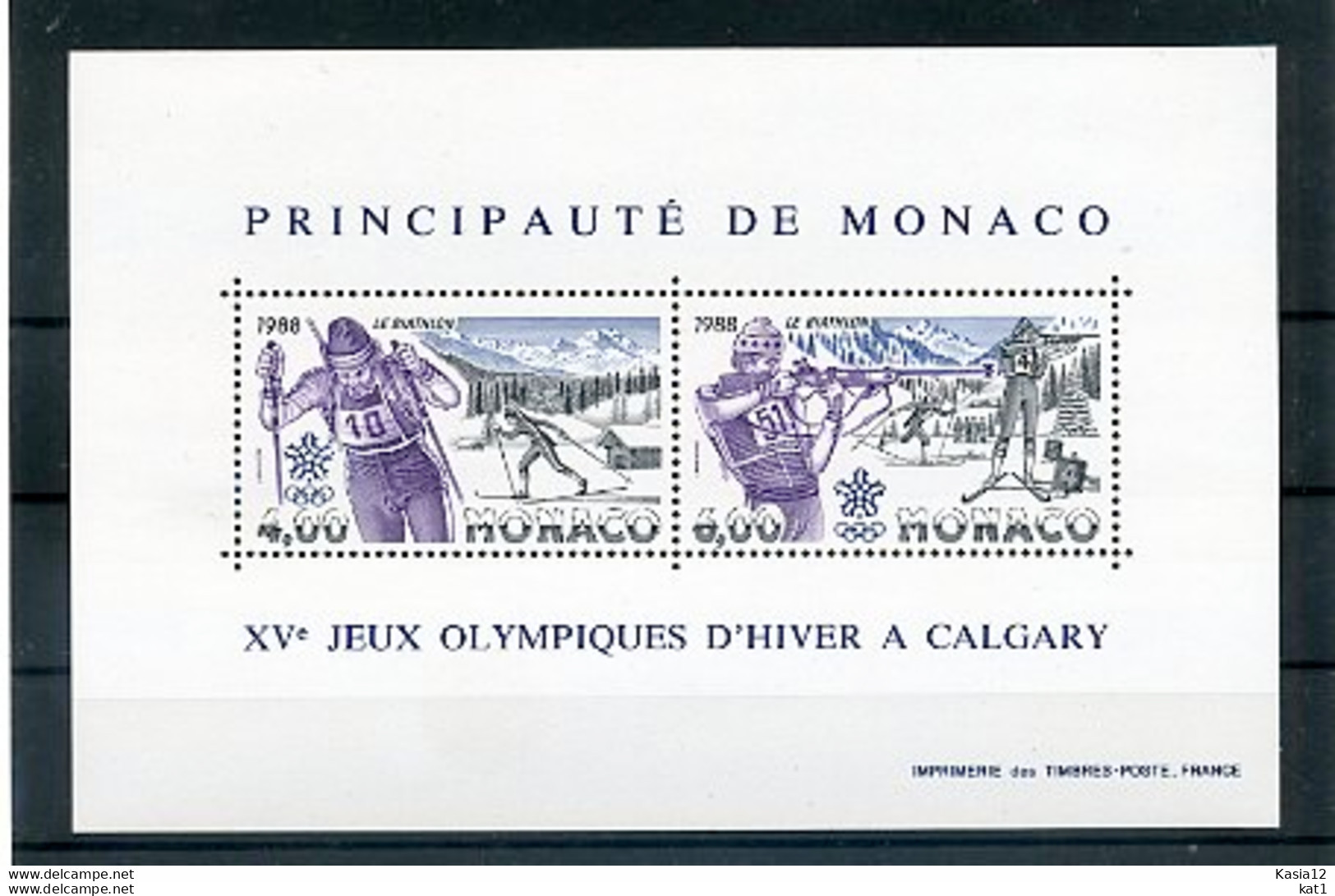 A17718)Olympia 88: Monaco Bl 38** - Invierno 1988: Calgary