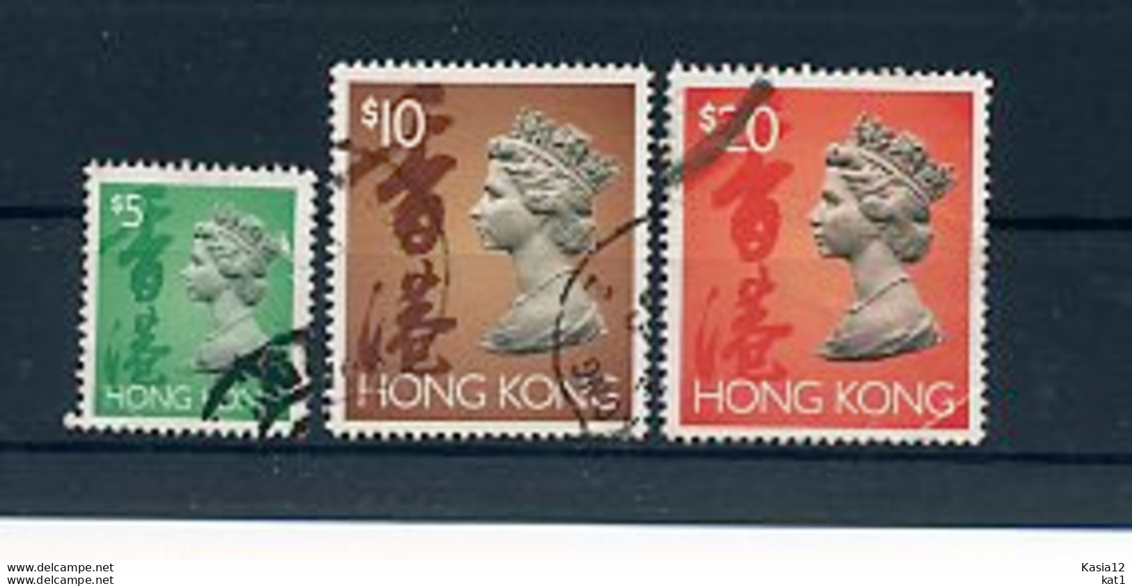 A17985)Hong Kong 654 + 667 - 668 Gest. - Usados