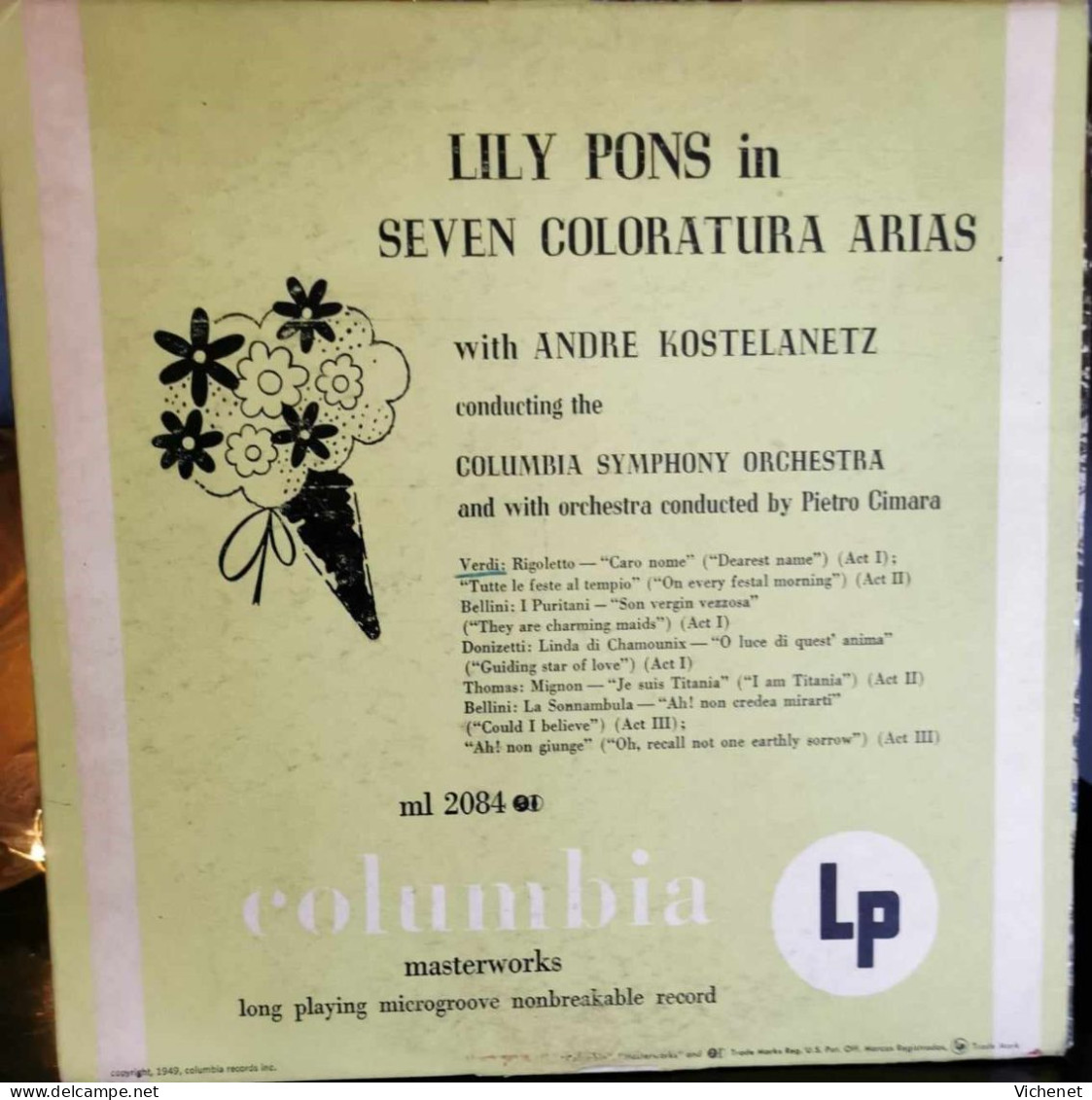 Lily Pons - Seven Coloratura Arias - 25 Cm - Formats Spéciaux