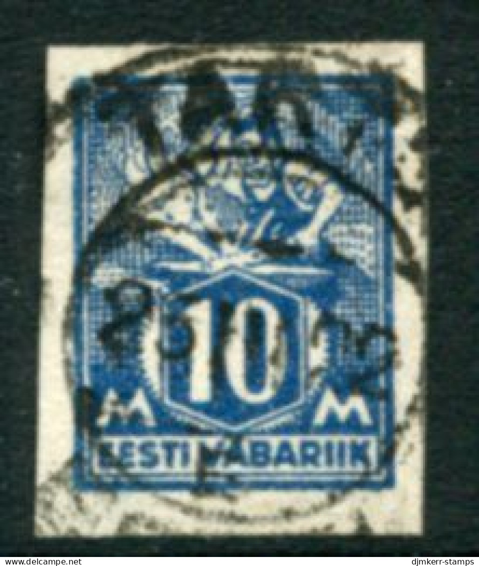 ESTONIA 1922 Definitive:Worker 10 M. Imperforate. Used  Michel 39B - Estonie