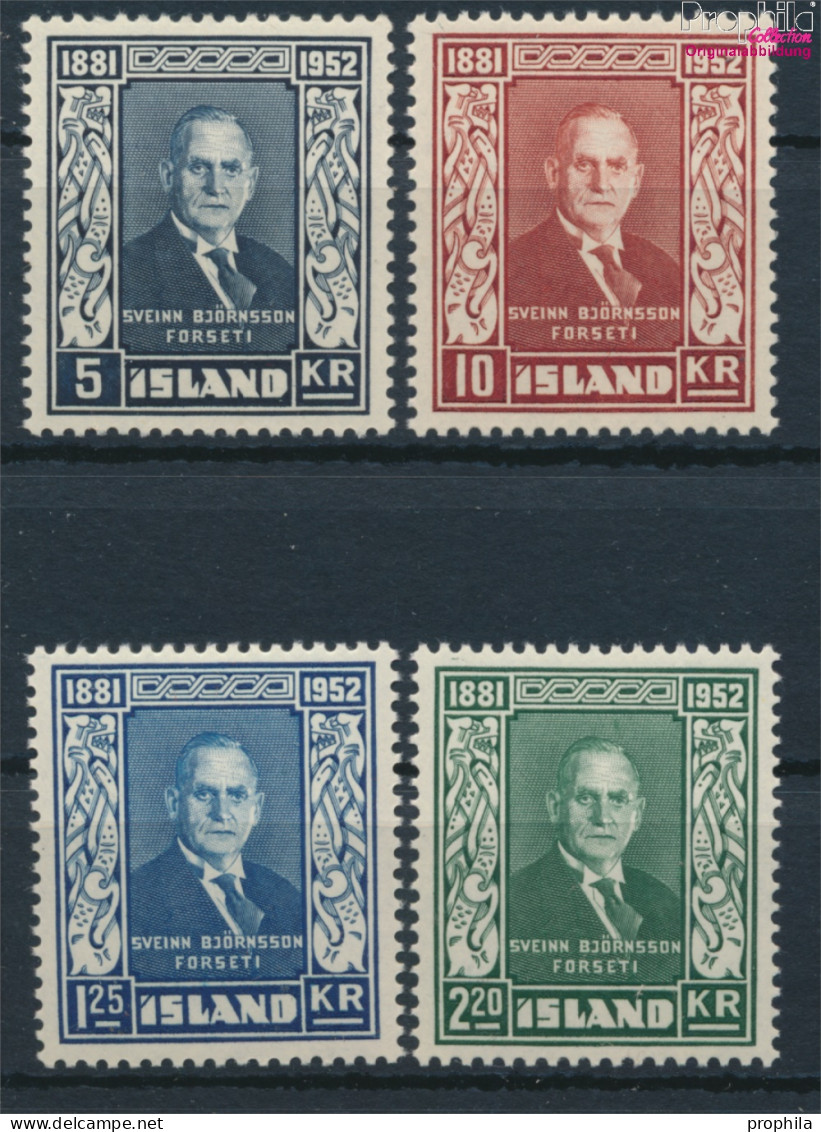 Island 281-284 (kompl.Ausg.) Postfrisch 1952 S. Björnsson (10221499 - Ungebraucht
