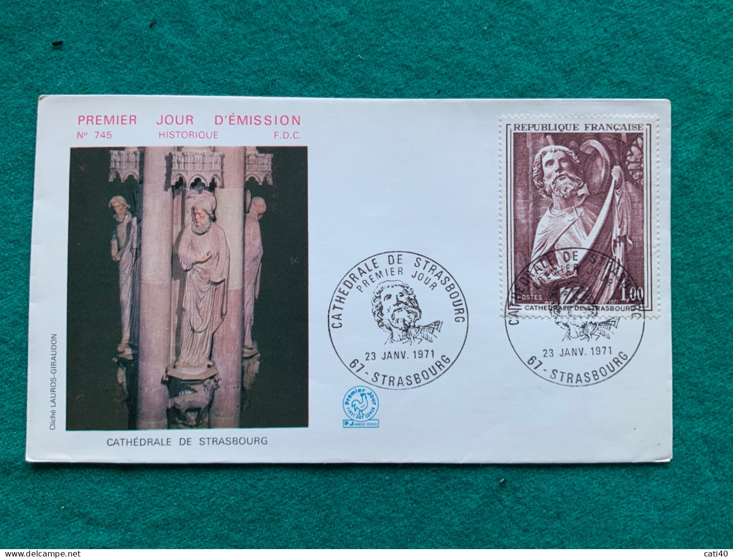 FRANCIA - CATHEDRALE DE STRASBOURG   - FDC  1971 - Covers & Documents