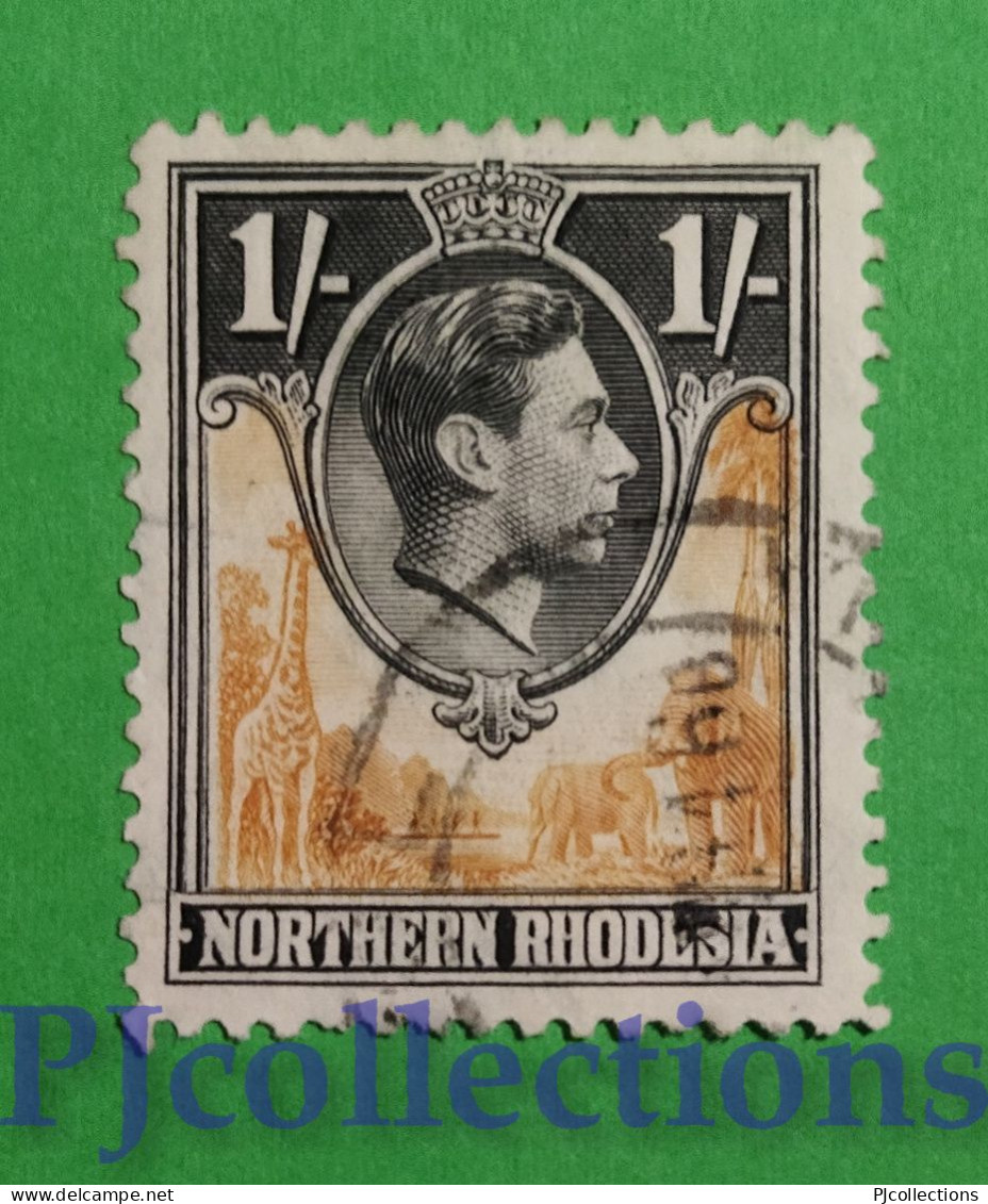 S793 - NORTHERN RHODESIA 1938 KING GEORGE VI 1sh USATO - USED - Northern Rhodesia (...-1963)