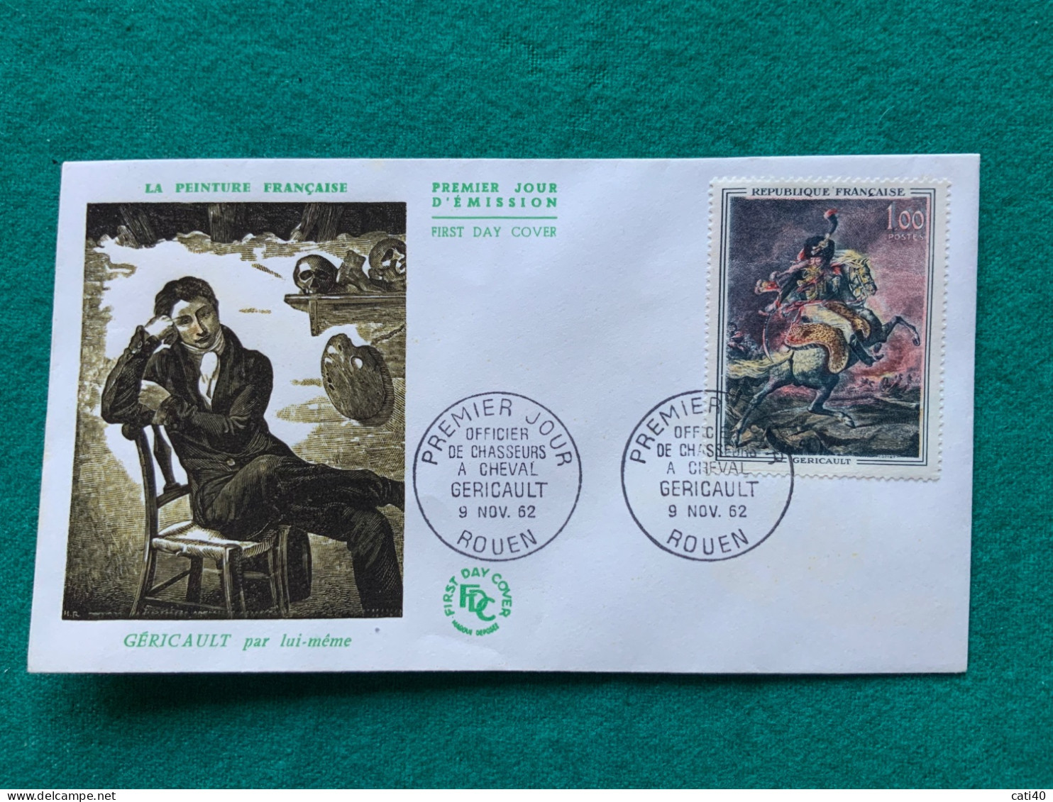 FRANCIA - GERICAULT - ROUEN   - FDC  1962 - Briefe U. Dokumente