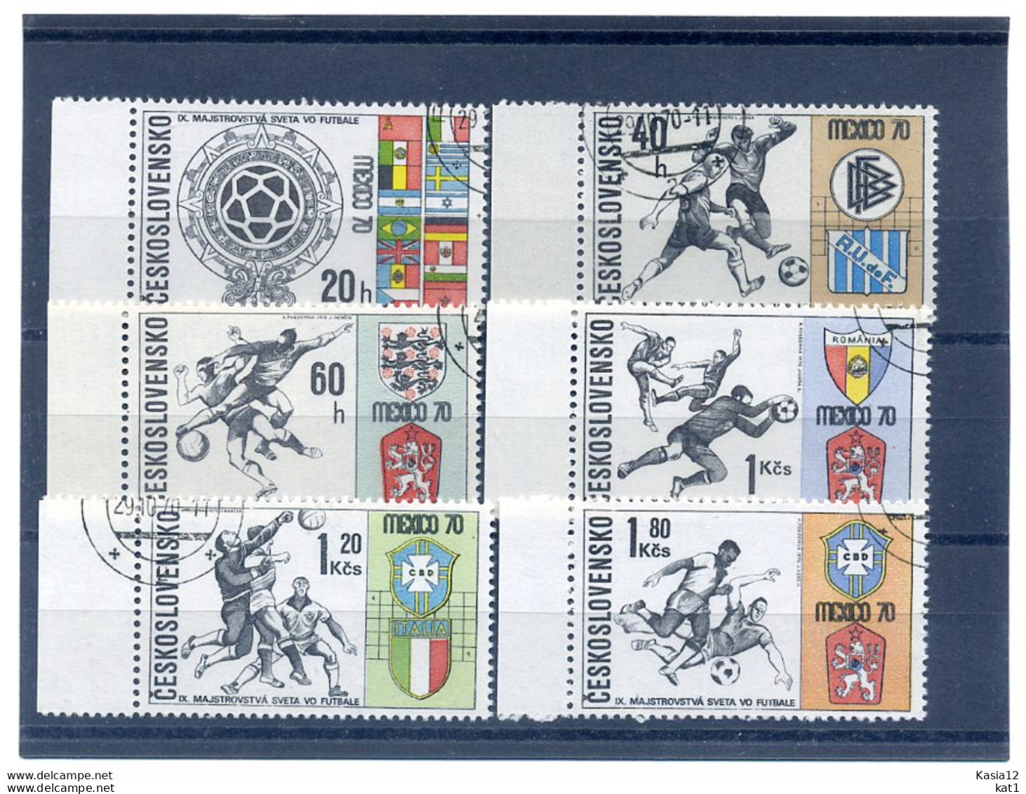 A48913)Fussball: CSSR 1558 - 1563 Gest. - Used Stamps