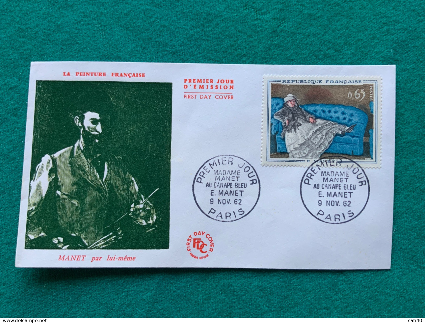 FRANCIA - MANET  - FDC  1962 - Lettres & Documents