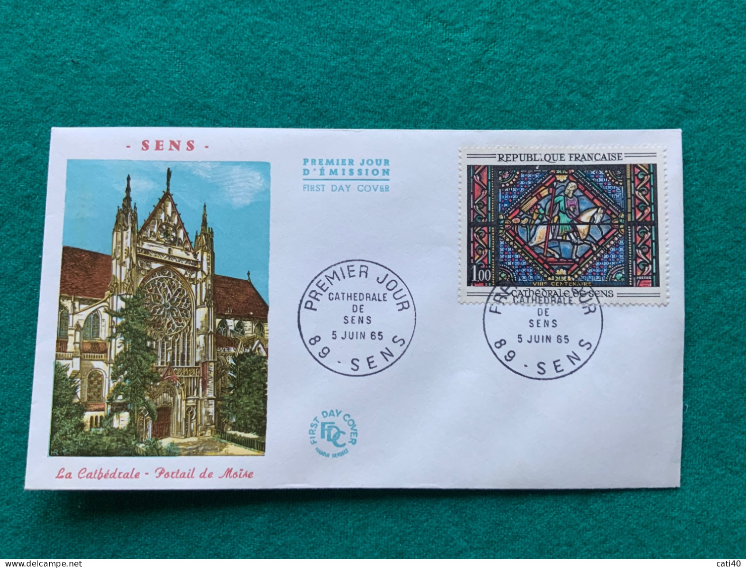 FRANCIA - LA CATHEDRALE  DE SENS  - FDC  1965 - Lettres & Documents