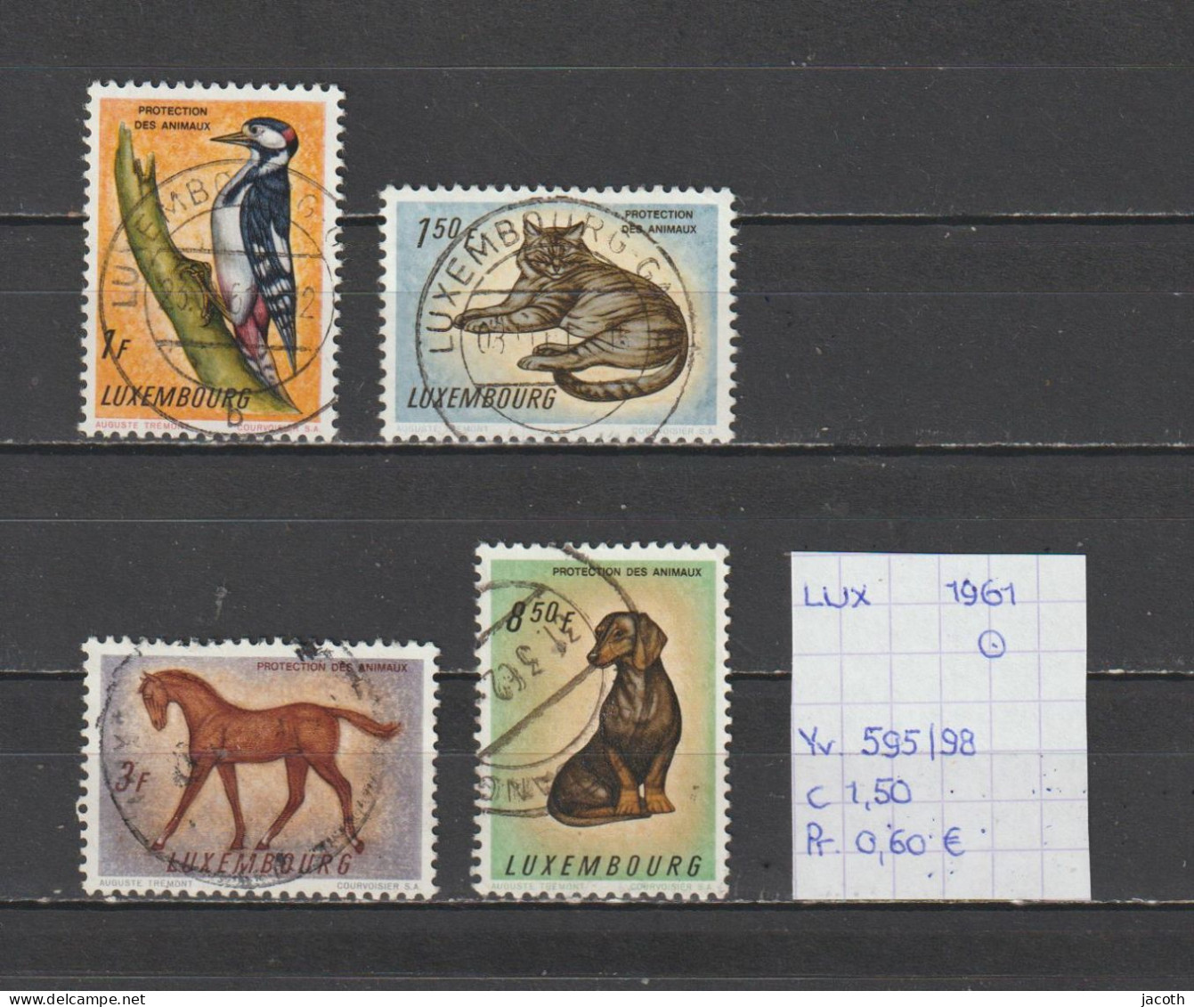 (TJ) Luxembourg 1961 - YT 595/98 (gest./obl./used) - Usati