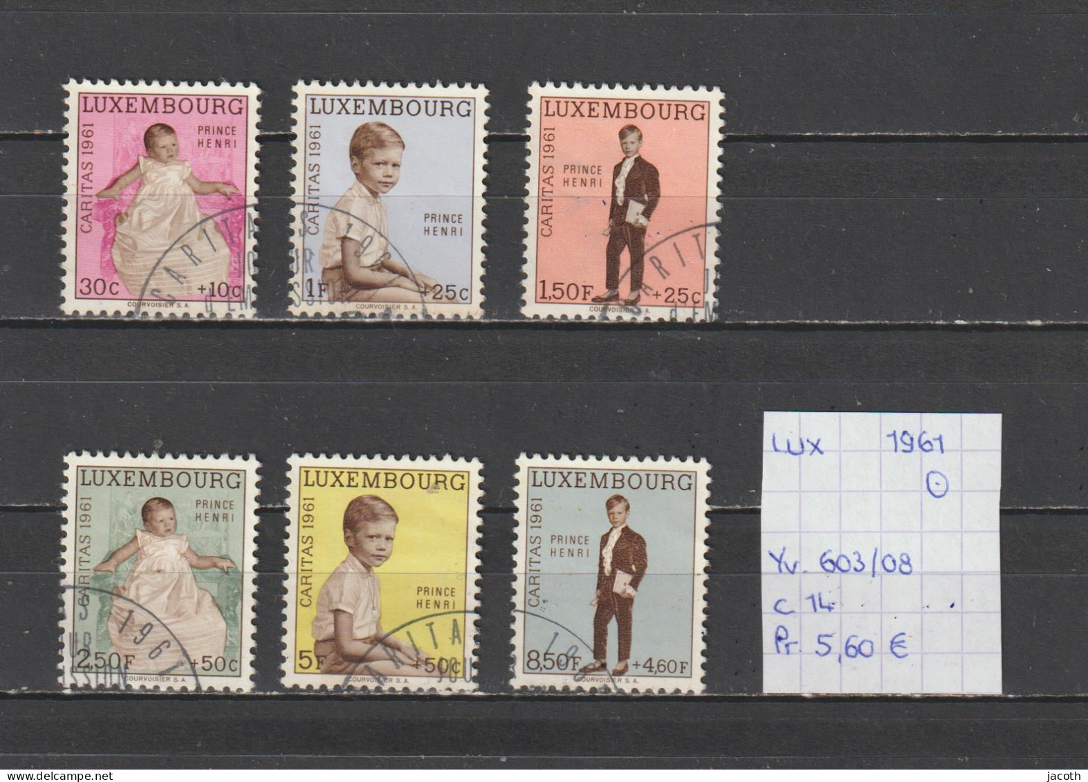 (TJ) Luxembourg 1961 - YT 603/08 (gest./obl./used) - Used Stamps