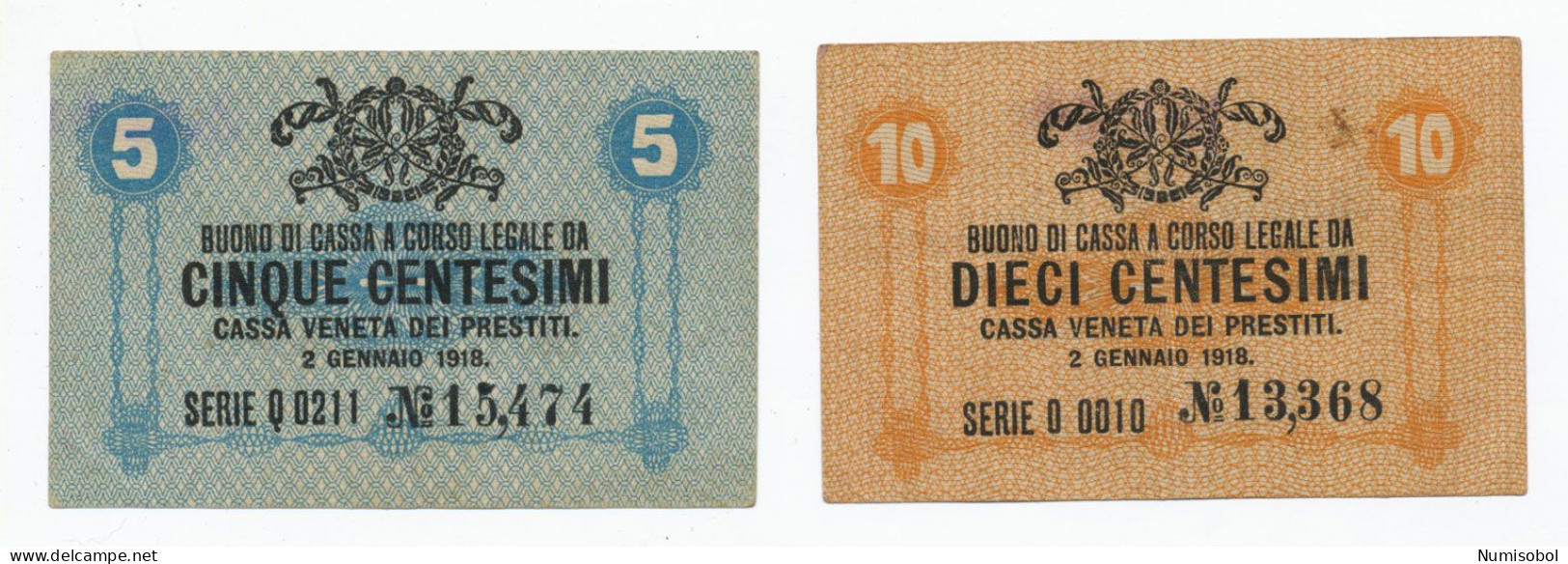 ITALY - 5, 10 Centesimi 1918. PM1-M2 (T159) - Other & Unclassified